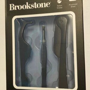 Brookstone 3-Pack Eyebrow Repair Set Lash Curler, Eyebrow Trimmer,Flat Brow clip